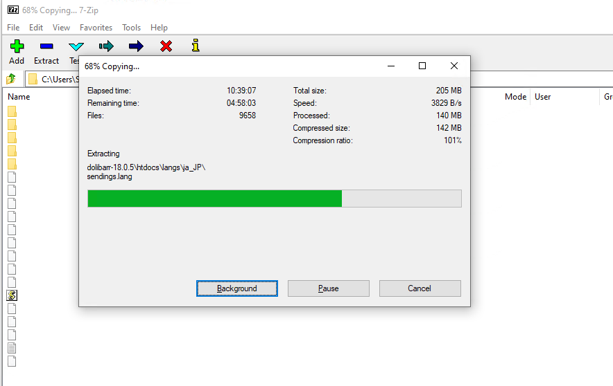 Extrememly long hours for extracting the zip in windows with SSD 