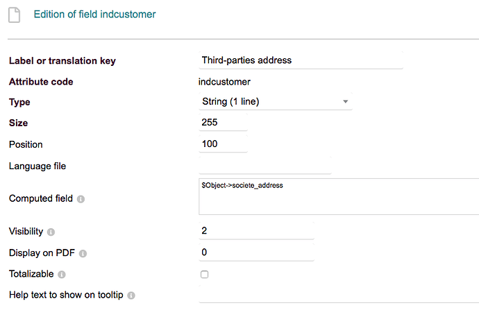 Address of the third party, in the project list - Using my Dolibarr ...