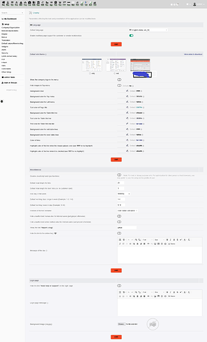 Dolibarr Display Setup