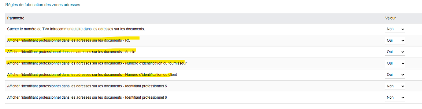How to print customer info like rc nif nis on the invoice using my 