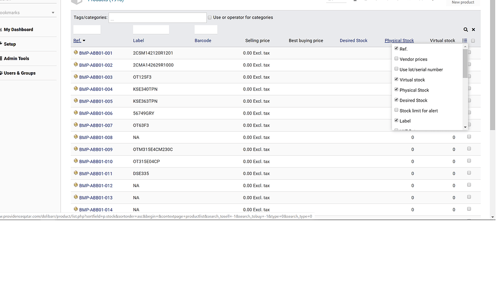 Product list search or list by Description - Using my Dolibarr ...