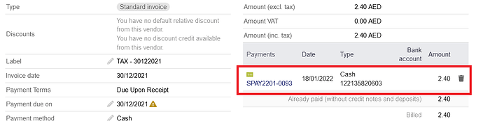 DELETING THE PAYMENTS