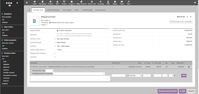 Dolibarr issues in TAX calculation