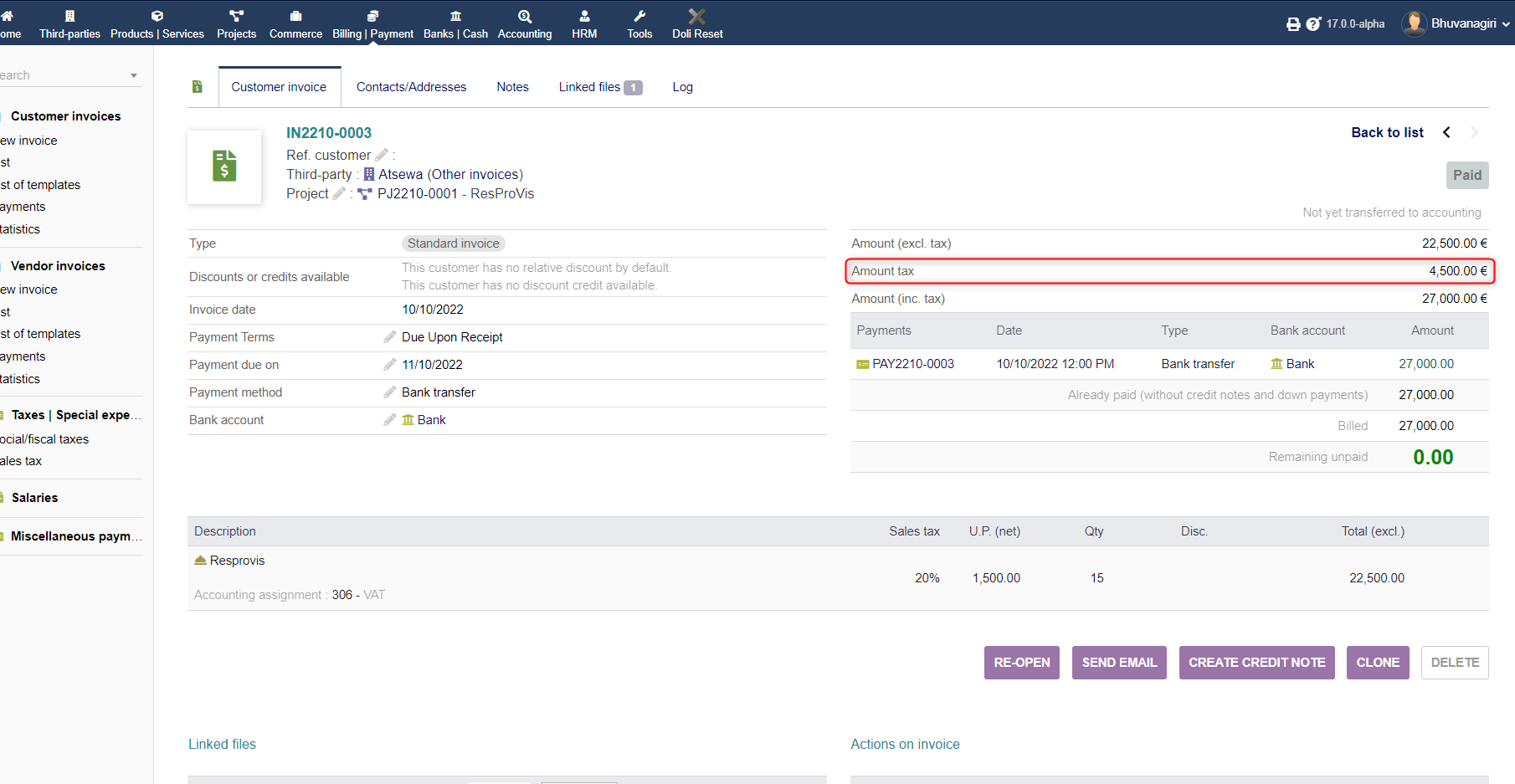 How to record VAT Transactions when we create new invoices Other native modules Dolibarr