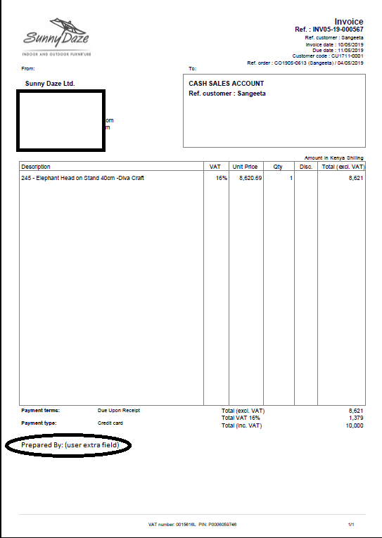 Complimentary Attributes In Invoice Pdf Using My Dolibarr Dolibarr International Forum