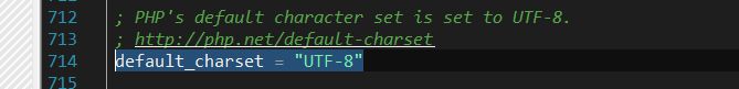 DefaultCharsetPHPini